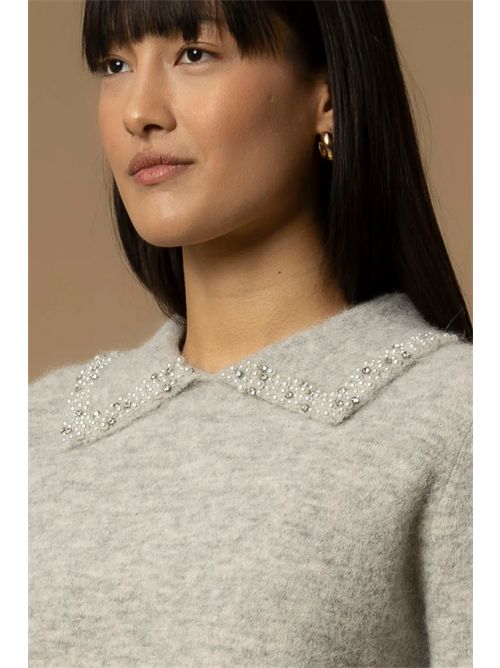 Maglia con colletto a punta e perle - Maglia M/L Aralda KOCCA | ARALDA/M9001